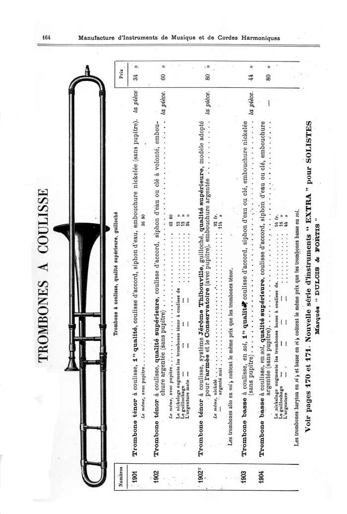 Catalogue 1901 de la maison de lutherie Jrme Thibouville-Lamy  Mirecourt.