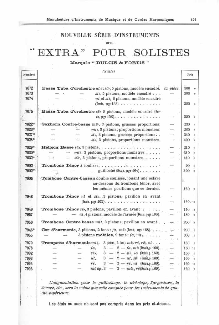 Catalogue 1901 de la maison de lutherie Jrme Thibouville-Lamy  Mirecourt.