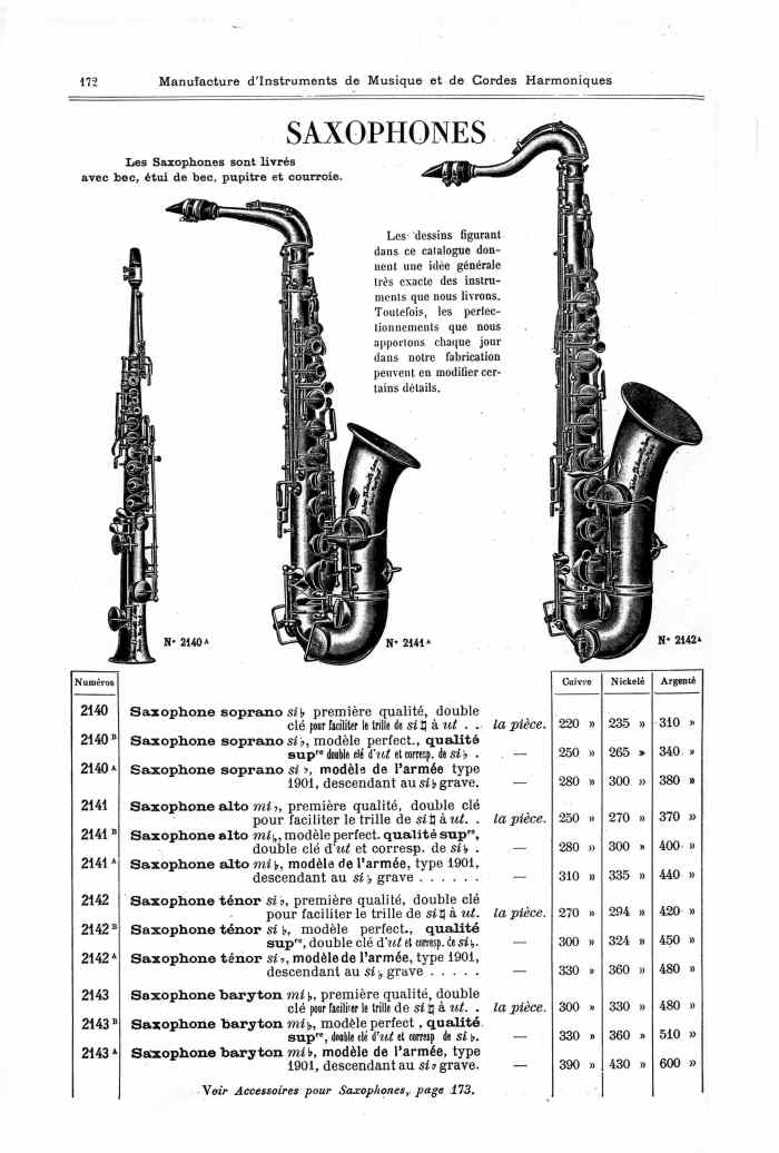 Catalogue 1901 de la maison de lutherie Jrme Thibouville-Lamy  Mirecourt.