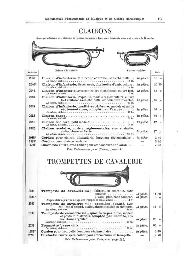 Catalogue 1901 de la maison de lutherie Jrme Thibouville-Lamy  Mirecourt.