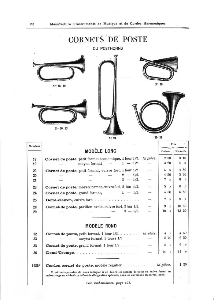 Catalogue 1901 de la maison de lutherie Jrme Thibouville-Lamy  Mirecourt.