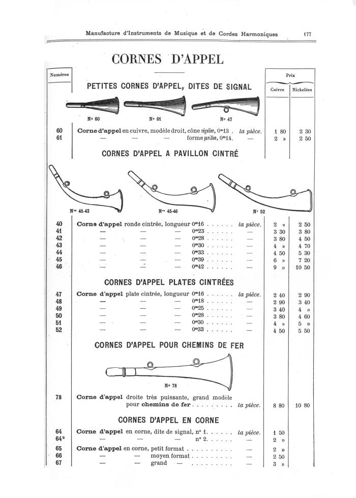 Catalogue 1901 de la maison de lutherie Jrme Thibouville-Lamy  Mirecourt.