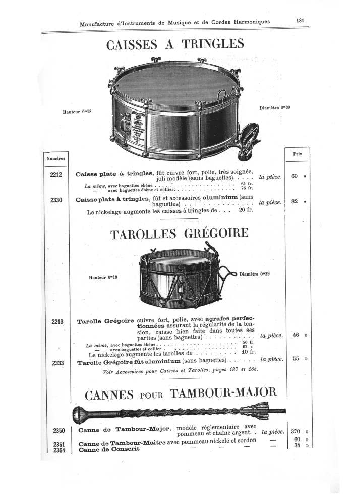 Catalogue 1901 de la maison de lutherie Jrme Thibouville-Lamy  Mirecourt.