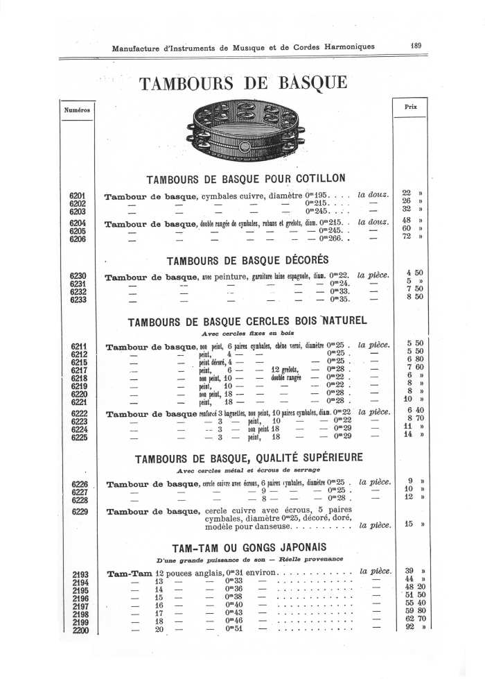 Catalogue 1901 de la maison de lutherie Jrme Thibouville-Lamy  Mirecourt.