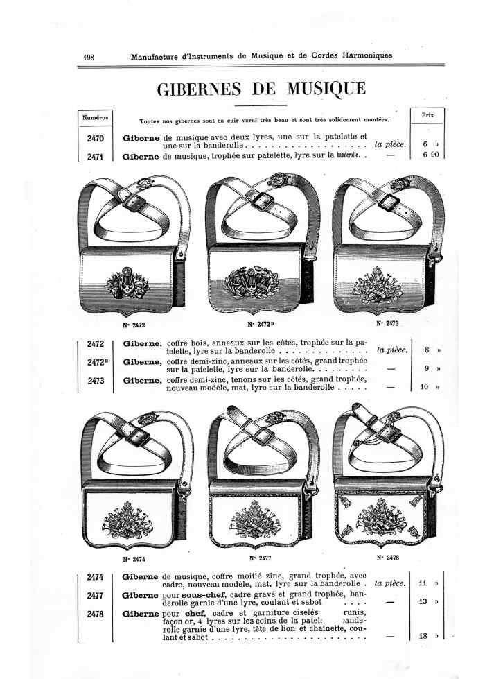 Catalogue 1901 de la maison de lutherie Jrme Thibouville-Lamy  Mirecourt.