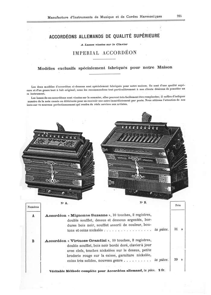 Catalogue 1901 de la maison de lutherie Jrme Thibouville-Lamy  Mirecourt.