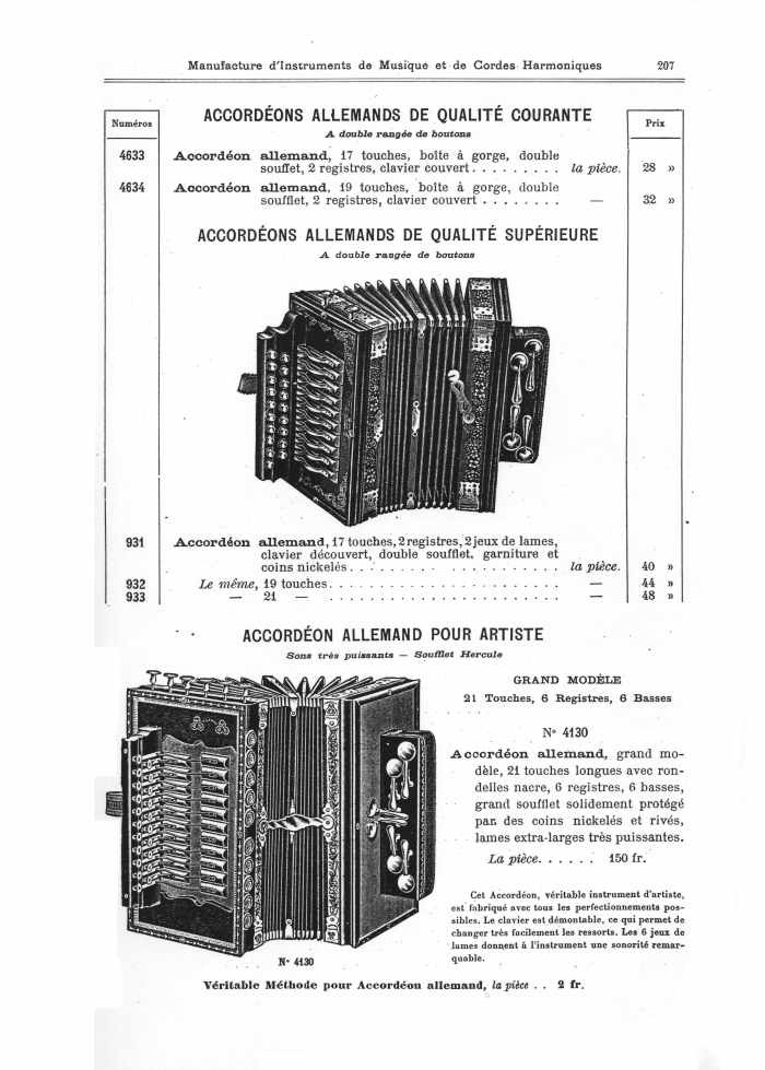 Catalogue 1901 de la maison de lutherie Jrme Thibouville-Lamy  Mirecourt.