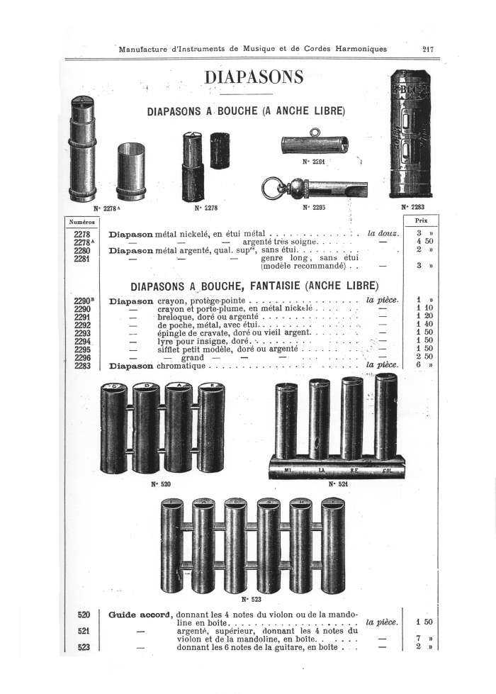 Catalogue 1901 de la maison de lutherie Jrme Thibouville-Lamy  Mirecourt.