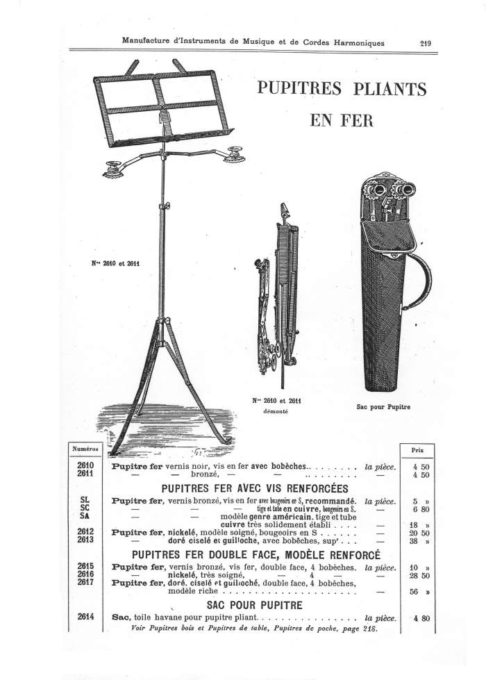 Catalogue 1901 de la maison de lutherie Jrme Thibouville-Lamy  Mirecourt.