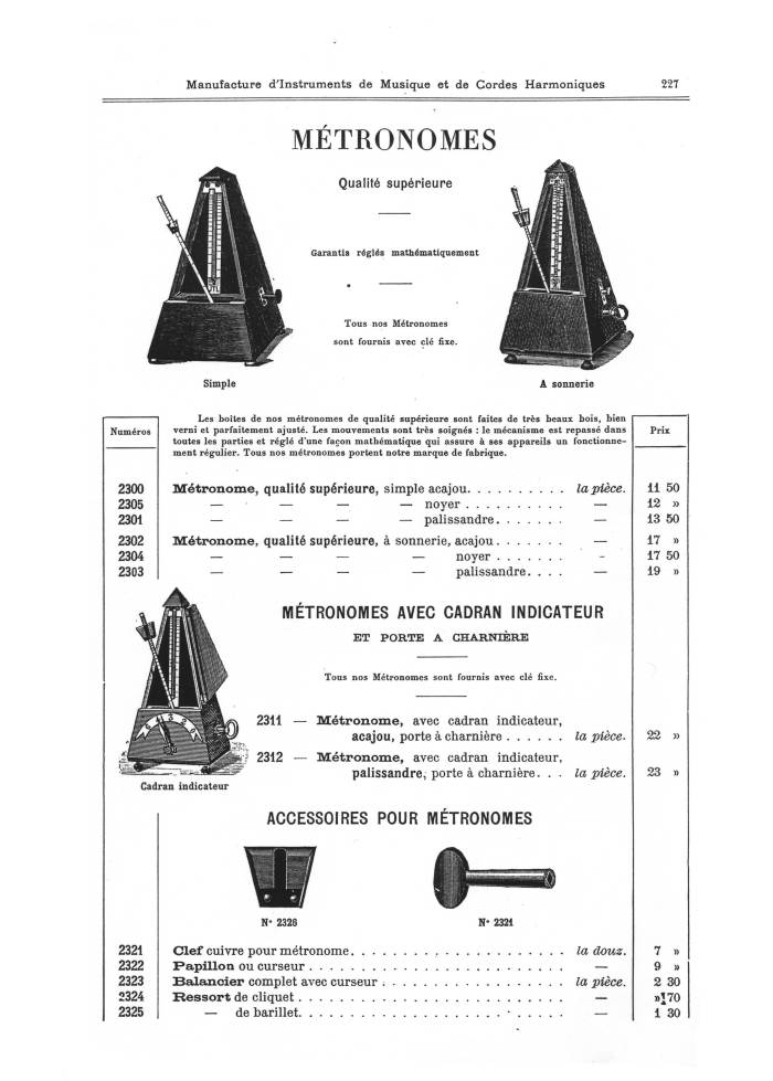 Catalogue 1901 de la maison de lutherie Jrme Thibouville-Lamy  Mirecourt.