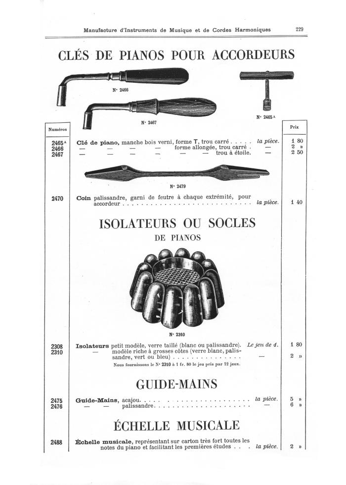 Catalogue 1901 de la maison de lutherie Jrme Thibouville-Lamy  Mirecourt.