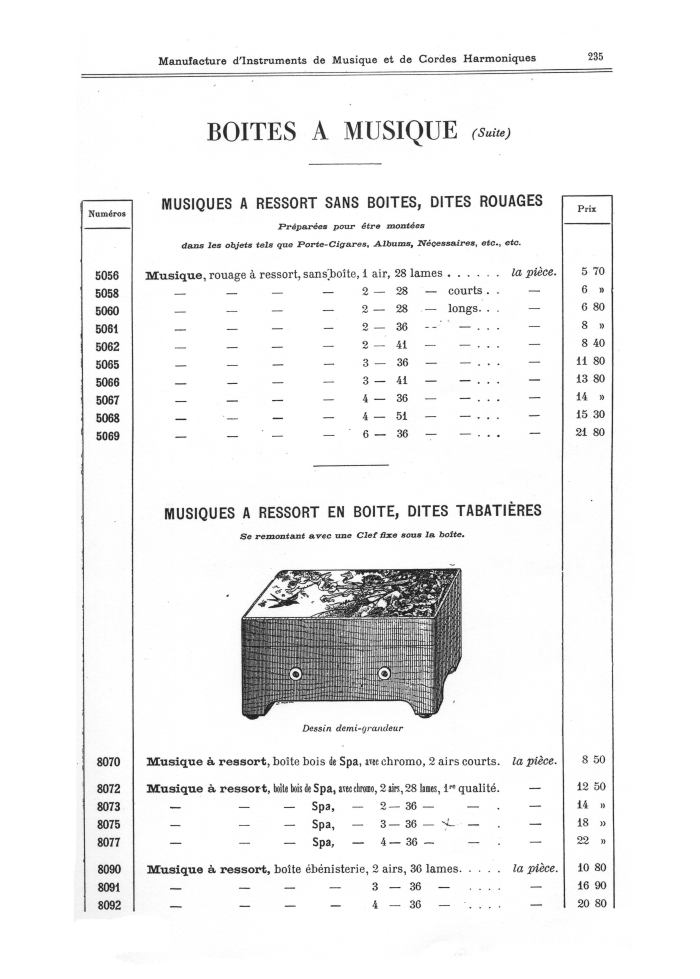 Catalogue 1901 de la maison de lutherie Jrme Thibouville-Lamy  Mirecourt.