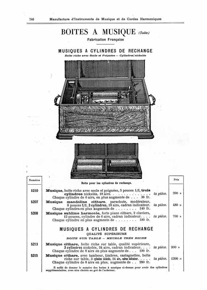 Catalogue 1901 de la maison de lutherie Jrme Thibouville-Lamy  Mirecourt.