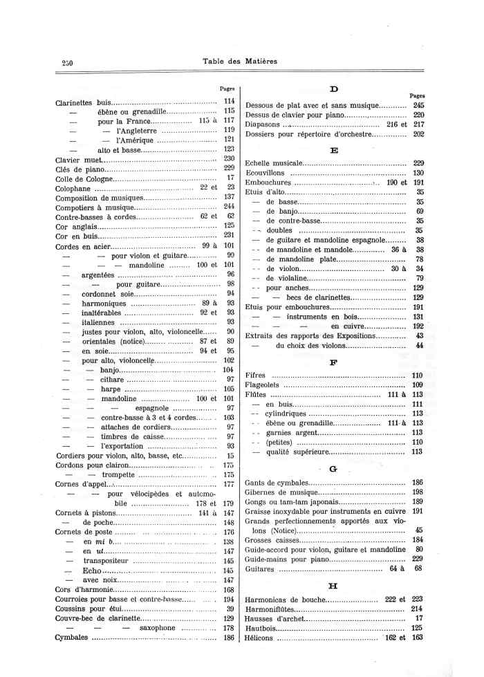 Catalogue 1901 de la maison de lutherie Jrme Thibouville-Lamy  Mirecourt.