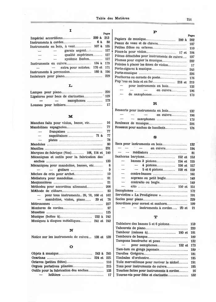 Catalogue 1901 de la maison de lutherie Jrme Thibouville-Lamy  Mirecourt.