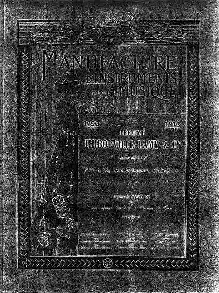 Catalogue 1912 de la maison de lutherie Jrme Thibouville-Lamy  Mirecourt.