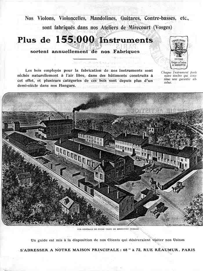 Catalogue 1912 de la maison de lutherie Jrme Thibouville-Lamy  Mirecourt.