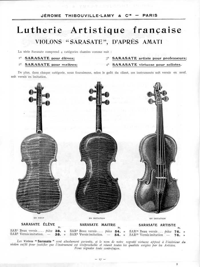 Catalogue 1912 de la maison de lutherie Jrme Thibouville-Lamy  Mirecourt.