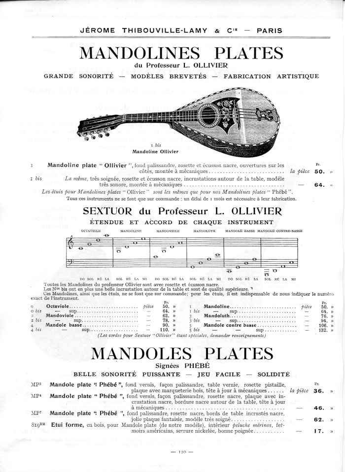 Catalogue 1912 de la maison de lutherie Jrme Thibouville-Lamy  Mirecourt.