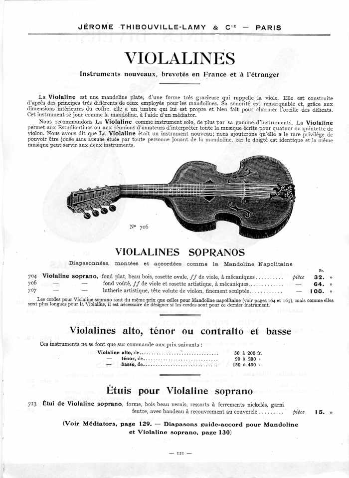 Catalogue 1912 de la maison de lutherie Jrme Thibouville-Lamy  Mirecourt.