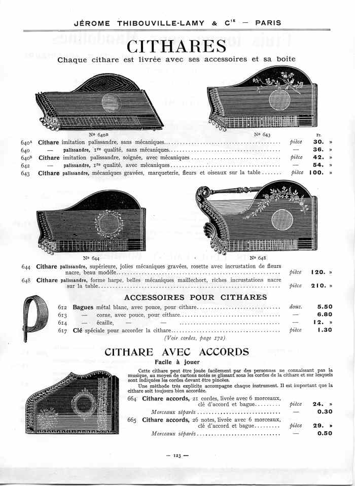 Catalogue 1912 de la maison de lutherie Jrme Thibouville-Lamy  Mirecourt.