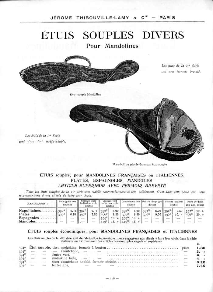 Catalogue 1912 de la maison de lutherie Jrme Thibouville-Lamy  Mirecourt.