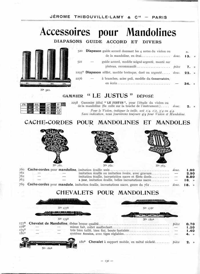 Catalogue 1912 de la maison de lutherie Jrme Thibouville-Lamy  Mirecourt.