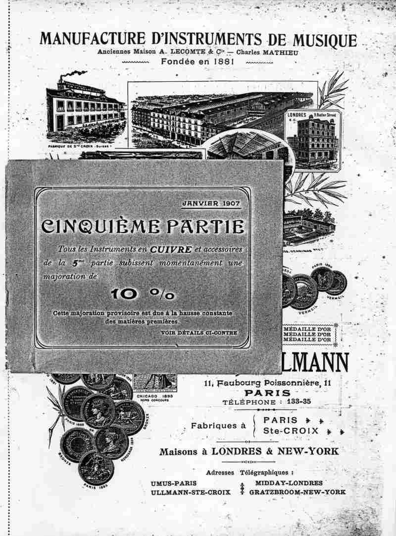 Catalogue C et J Ullmann, Paris 1907.