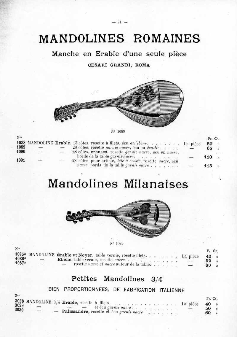 Catalogue C et J Ullmann, Paris 1907.