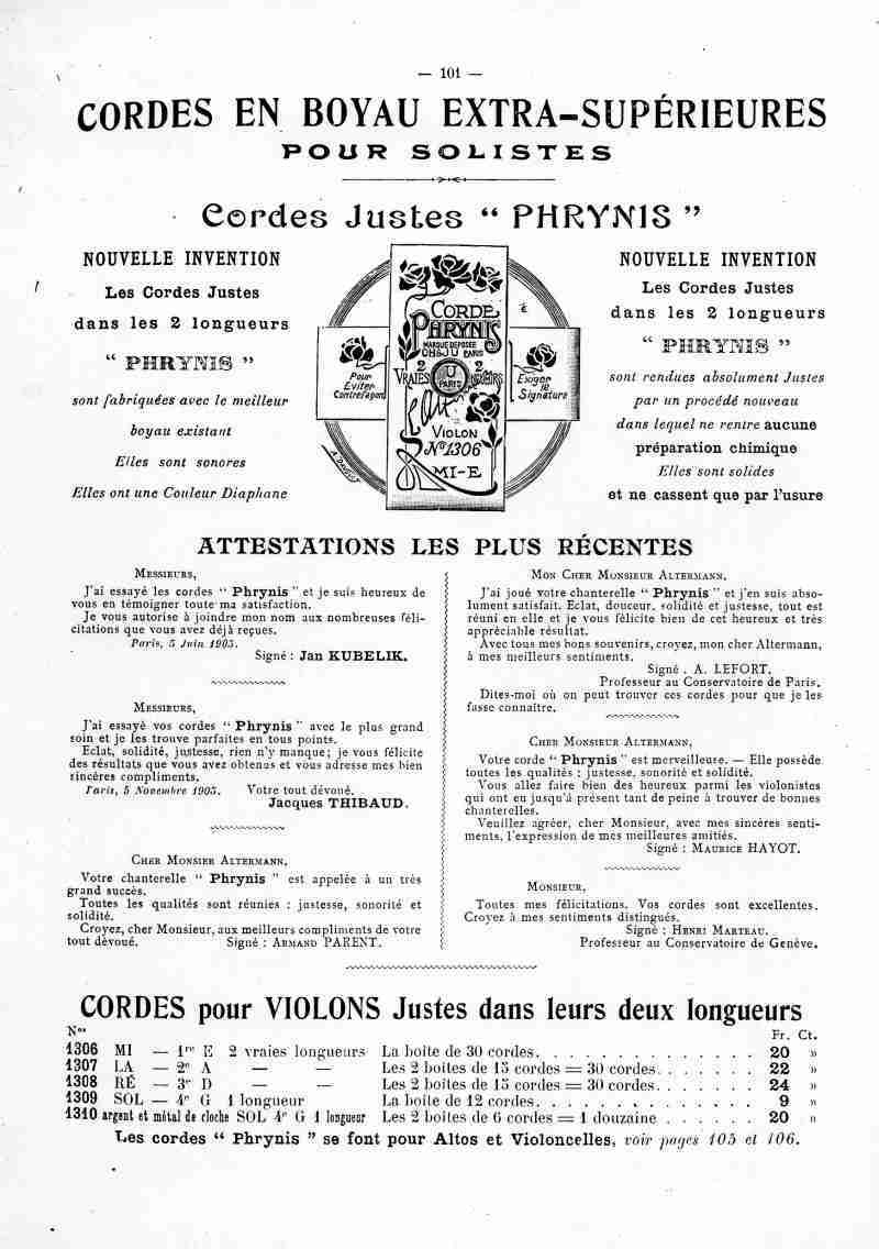 Catalogue C et J Ullmann, Paris 1907.