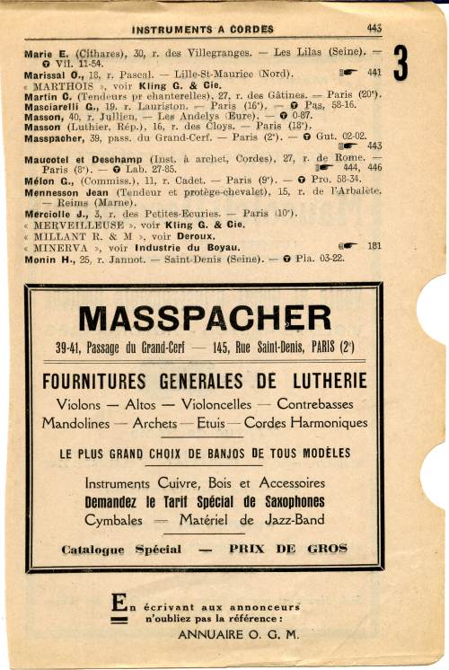 Annuaire OGM 1932.