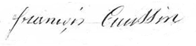 Signature de Franois Claude Caussin fils en 1864.