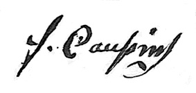 Signature de Franois Caussin pre en 1846.