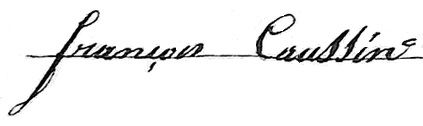 Signature de Franois Caussin pre en 1846.