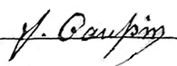Signature de Nicolas Franois Caussin fils en 1846.