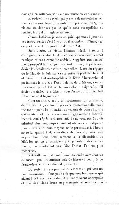 La lutherie pendant la guerre de V.J. Charotte  Mirecourt.