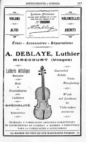 Albert Deblaye, annuaire 1913.