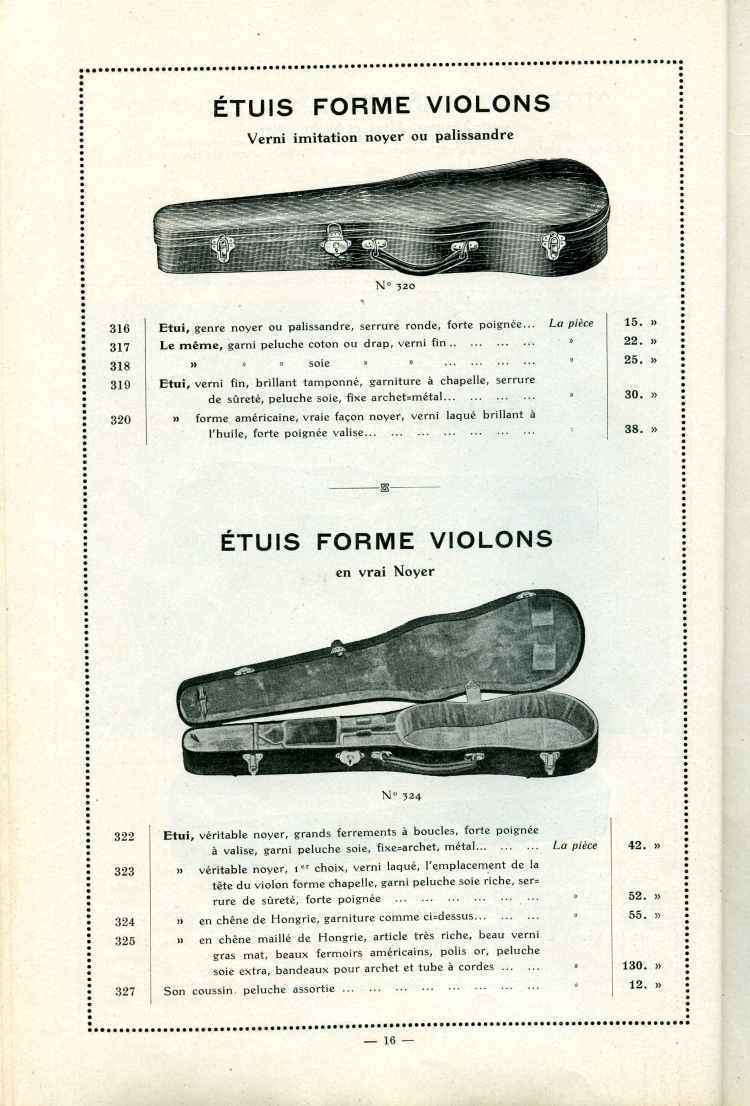 Catalogue Joseph Fissore de 1913.