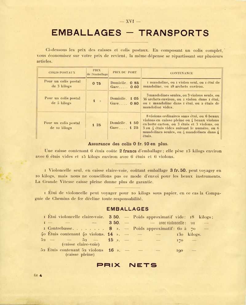 Catalogue gnral de lutherie Laberte  Mirecourt. 1912.