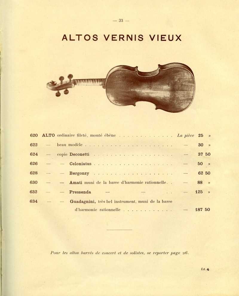 Catalogue gnral de lutherie Laberte  Mirecourt. 1912.