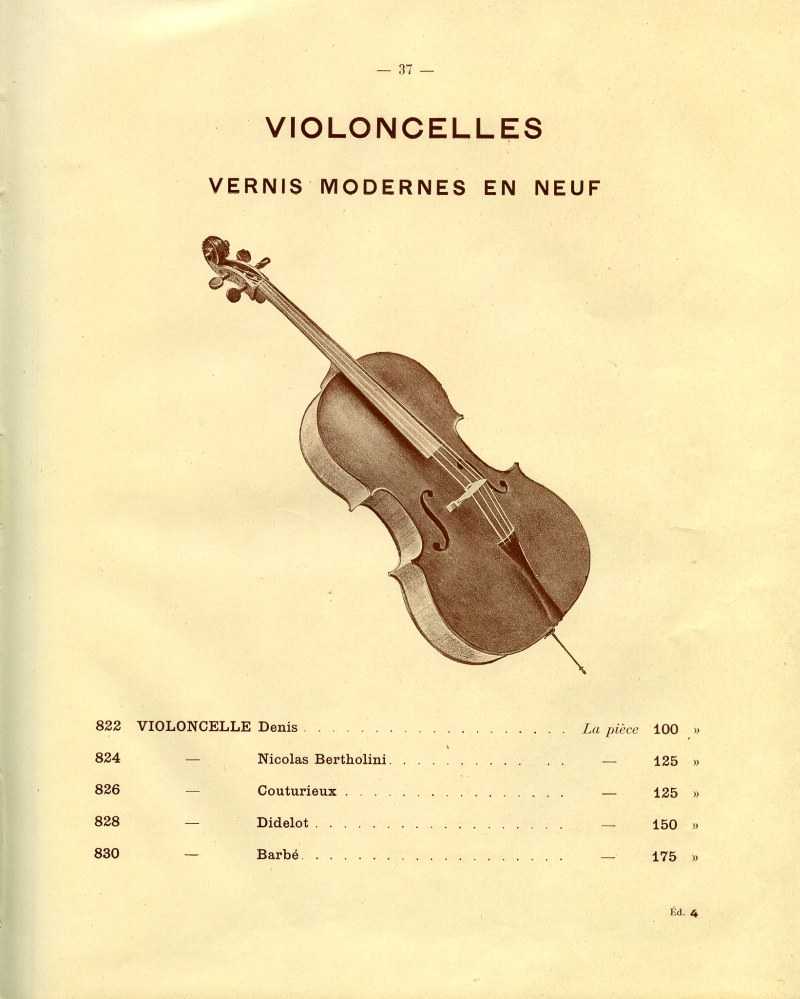 Catalogue gnral de lutherie Laberte  Mirecourt. 1912.