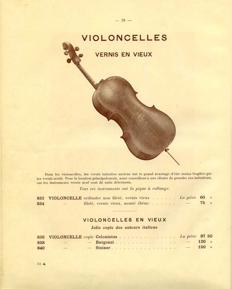 Catalogue gnral de lutherie Laberte  Mirecourt. 1912.