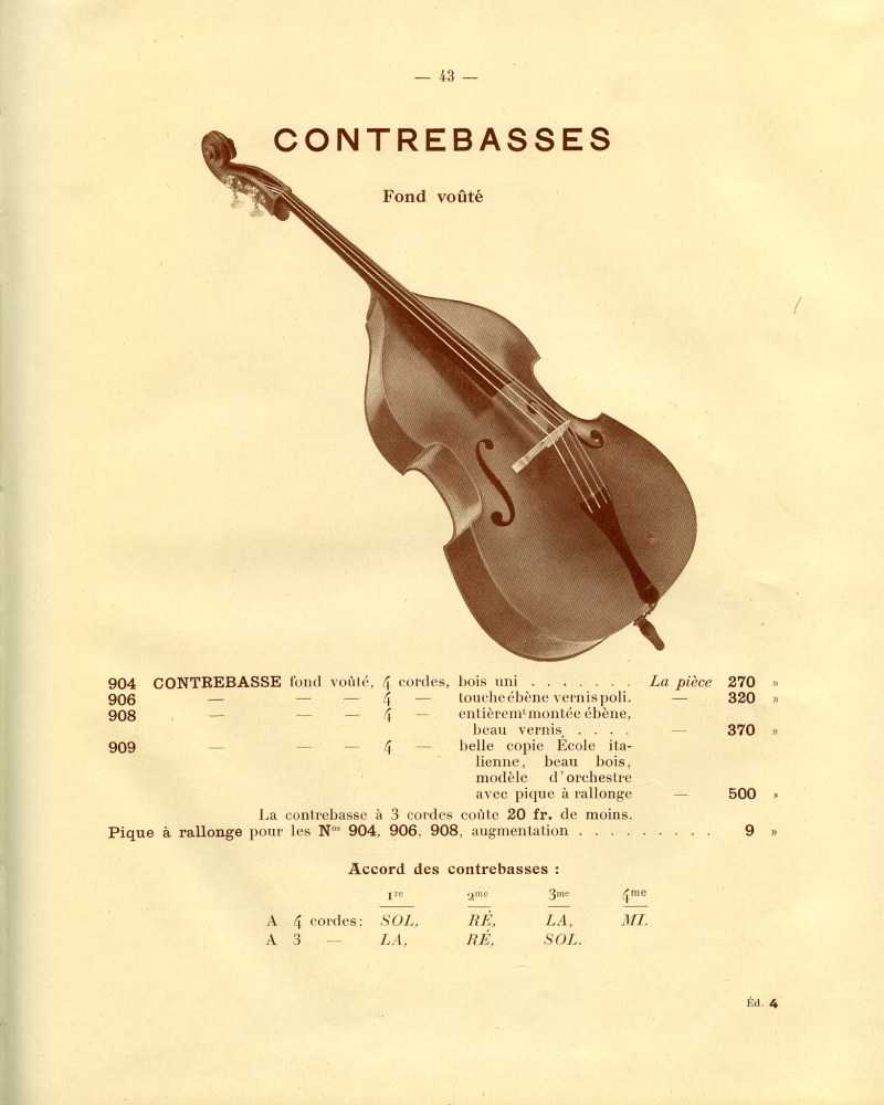 Catalogue gnral de lutherie Laberte  Mirecourt. 1912.