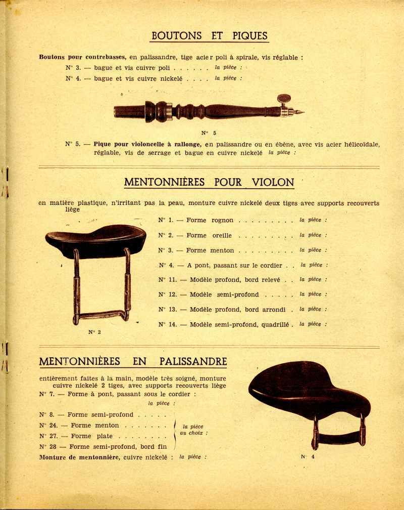 Catalogue d'accessoires Lhuillier-Massicot.