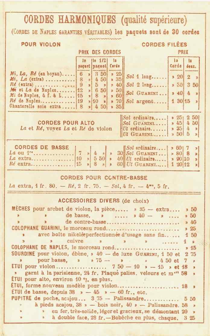 Catalogue d'Emile Mennesson à Reims en 1878.