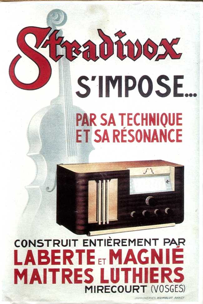 Publicité Laberte. Le Stradivox.
