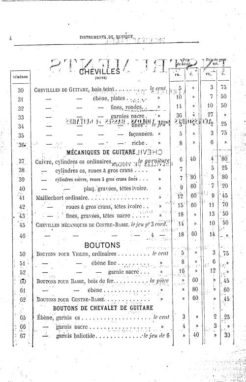 Catalogue 1867 de la maison de lutherie Jrme Thibouville-Lamy  Mirecourt.