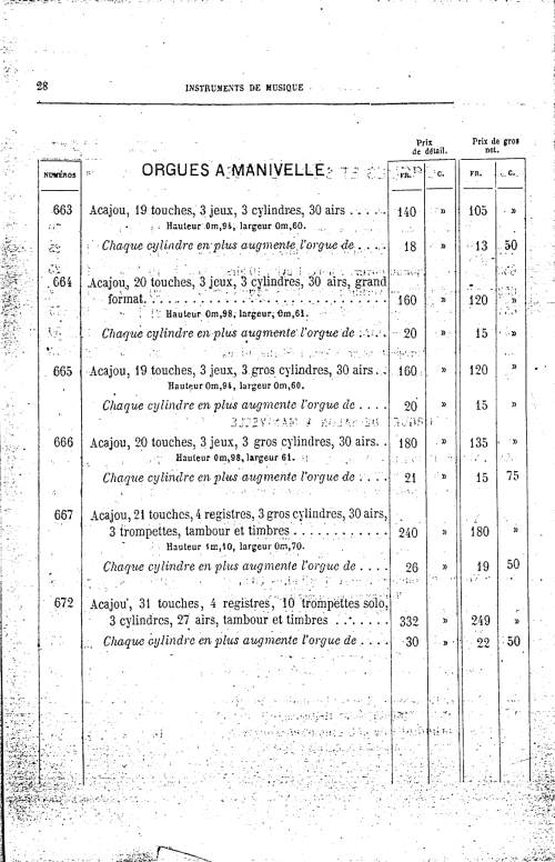 Catalogue 1867 de la maison de lutherie Jrme Thibouville-Lamy  Mirecourt.