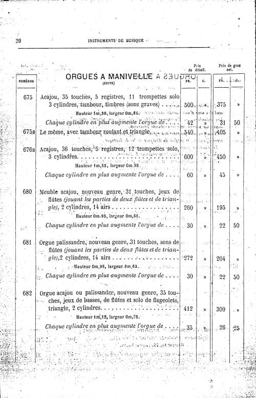 Catalogue 1867 de la maison de lutherie Jrme Thibouville-Lamy  Mirecourt.