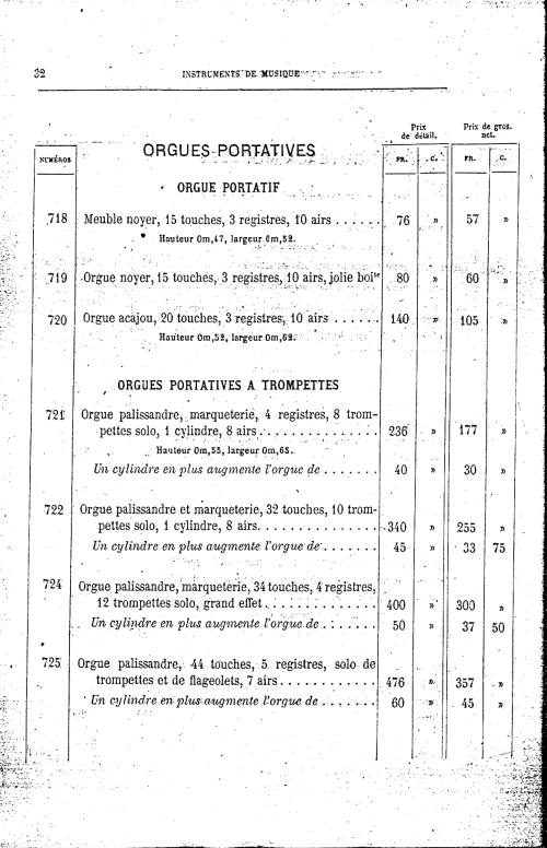 Catalogue 1867 de la maison de lutherie Jrme Thibouville-Lamy  Mirecourt.